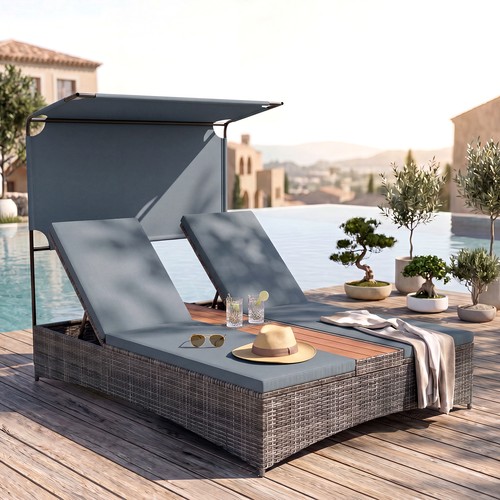 Double outdoor daybed - outdoor,