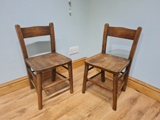 Pair of Antique Oak Child