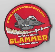 Pakistan Air Force Patch SLAMMERS PAF F-16 with AIM-120 AMRAAM Blow up ur Ass