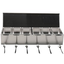 6 Compartment Stainless Steel
