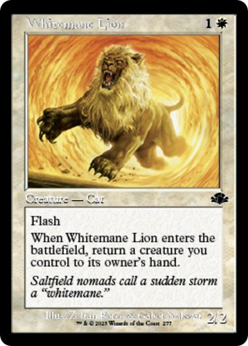 Whitemane lion - (retro, frame)