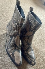 Snakeskin Print Leather Cowboy