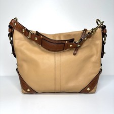 Vintage COACH Carly 1941 Leather Shoulder Bag 10615 Camel Brown