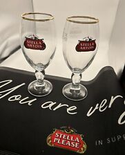 4 X STELLA HALF PINT GLASES