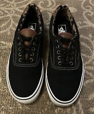 'VANS' SIZE Uk 9 BLACK CANVAS SNEAKERS ERA 59 Leopard In Lining￼brown trainers
