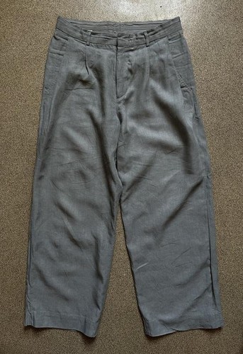 Men cos trousers grey linen - grey, 48