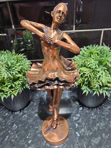 Ballerina bronzed figurine - ballerina,