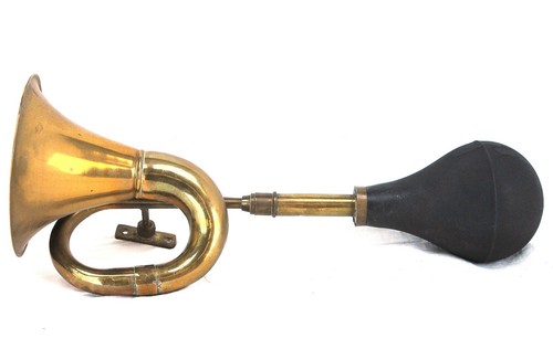Vintage brass motor car bulb - brass,