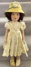 Large Antique Vintage Chad Valley Cloth Girl Doll British C.1930-‘37