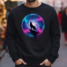 Howling Wolf Full Moon Printed