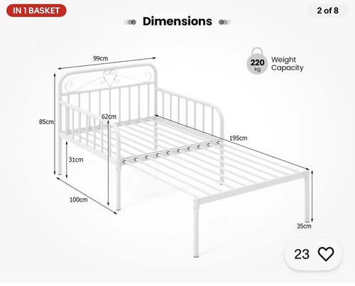 Single bed frame - frame, 3ft