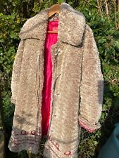 oilily women's heavy furry coat pink lining size 38