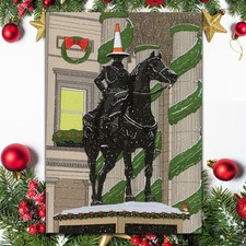 Glasgow Duke of Wellington statue Christmas Card A5, Scotland