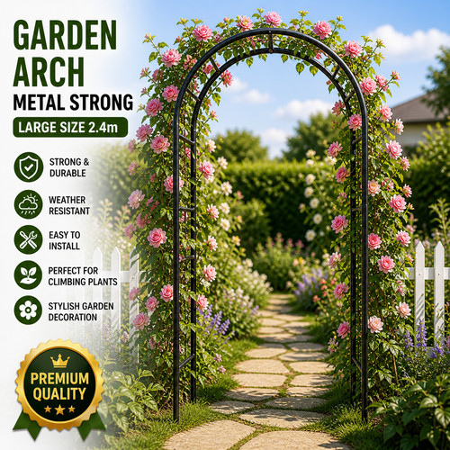 Garden arch metal strong 4m - metal, 2.4m