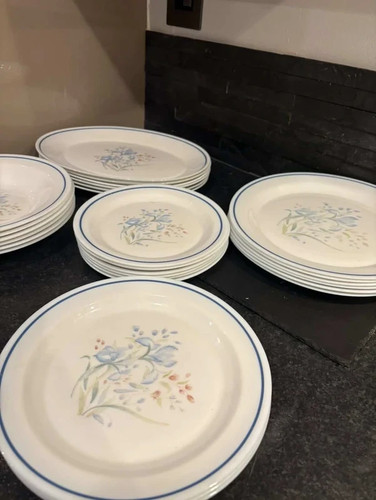 Vintage jaj pyrex blue - blue, iris