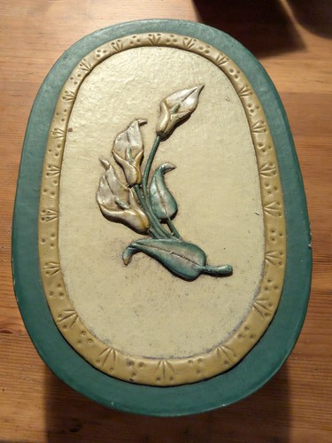 Vintage paper mache - paper, box