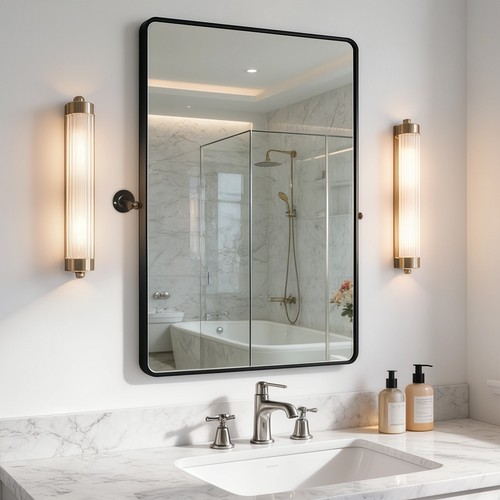 Pivot mirror tilting bathroom - mirror,