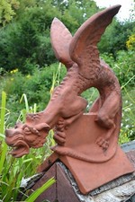 Large dragon roof finial half round or angled stone ridge tile Victorian copy 