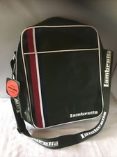 Lambretta Messenger Bag - Black With White, Red, Blue. 60s. Mod.