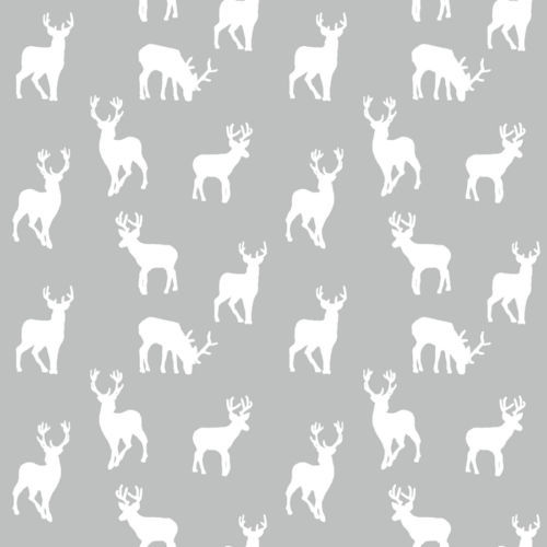 Christmas stag silver grey - christmas,