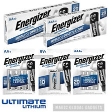 ENERGIZER AA AAA 9V ULTIMATE LITHIUM BATTERIES 1.5v LR6 L91 25 YEARS SHELF LIFE
