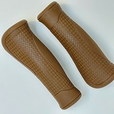 Ergo BROWN Rubber Handlebar GRIP Grips Bike Bicycle Comfort Cruiser Hybrid