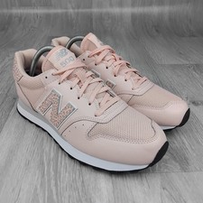 Women's New Balance NB 500 Pink Leopard Print Running Shoes Casual Trainers 7.5