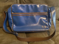 Fred Perry Retro Vintage Classic Shoulder Messenger Flight Laptop Bag Navy Blue