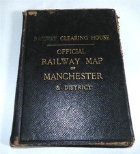Railway Clearing House Official Railway Map Of Manchester & District 1911  02