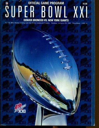 Super bowl xxi program - xxi,