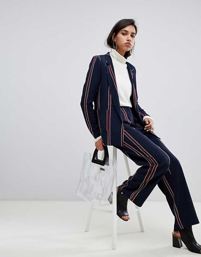 Yas black and burgundy striped - yas,