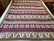 CHRISTMAS GIFT. Aran Blanket/ Heavy Luxury SOFA Throw. Hand Knitted. Bed/Chair