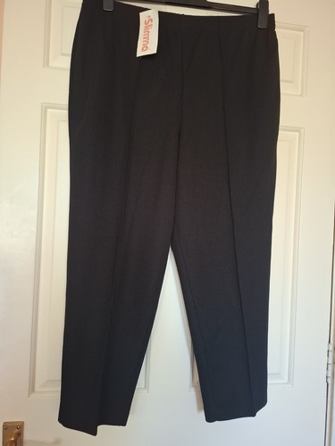 Ladies black slimma trousers - ladies,