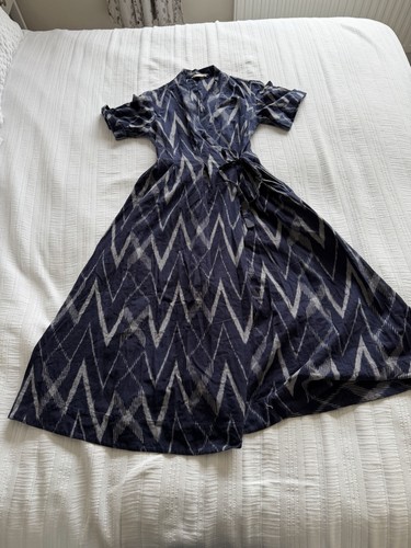 Toast navy blue grey ikat - grey,