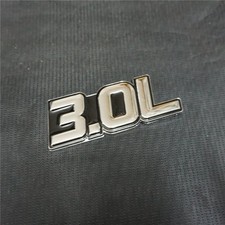 1x Chrome 3.0L Black Metal Emblem Decal Sticker Badge V6 Sports Motors Car Grand