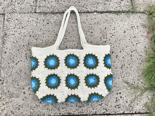 Crochet handmade floral tote - floral,