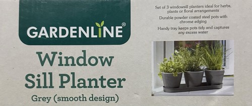 Window sill planter grey set - sill,
