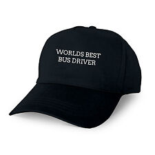 WORLDS BEST BUS DRIVER PERSONALISED BASEBALL CAP GIFT DAD GRANDAD