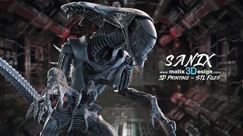 Alien queen diorama 3d - queen,