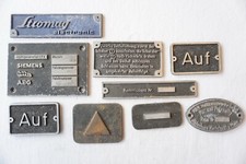 Collection of Railway Locomotive Loco Wagon Plate x9 Siemens Lentjes 