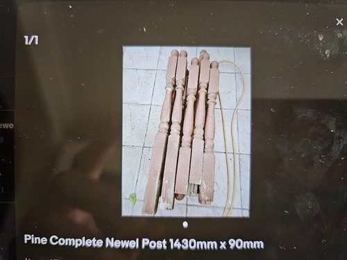 Pine complete newel - newel, post