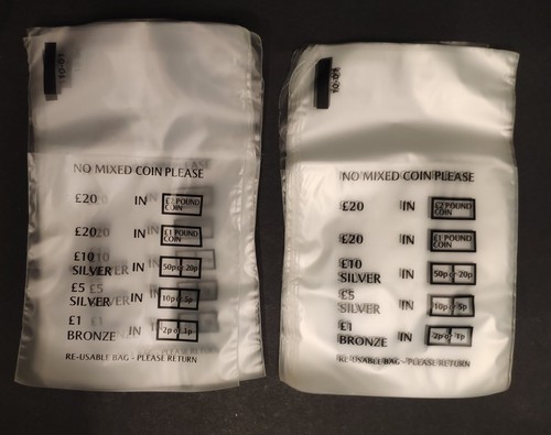100 plastic coin bags - 100,