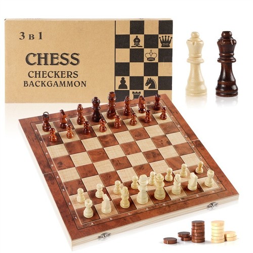 Large chess wooden set - xl,