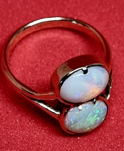 Rare vintage double opal - opal, ring