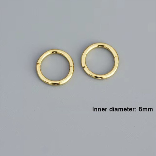 9ct gold sleeper hoop earrings - gold,