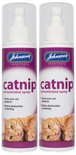 2x JOHNSONS CATNIP SPRAY CAT