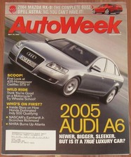 MAY 24 2004 AUTOWEEK MAGAZINE AUDI A6, CADILLAC STS-V, MAZDA RX-8, OPEL ASTRA