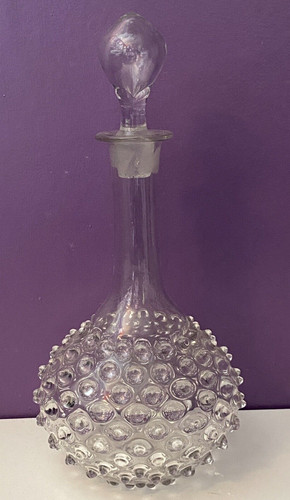 Vintage clear glass hobnail - clear,