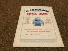 PLP13 ADVERT 11X8 LA COSMOPOLITAN FINEST IMPORTED HAVANA CUBAN CIGARS