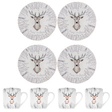 Christmas Stag Dinner Set 4